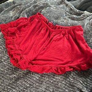 soft high waisted ruffle brandy Melville shorts
